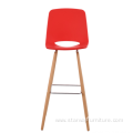 Modern PP shell With Metal-Chromed Legs Bar Stool